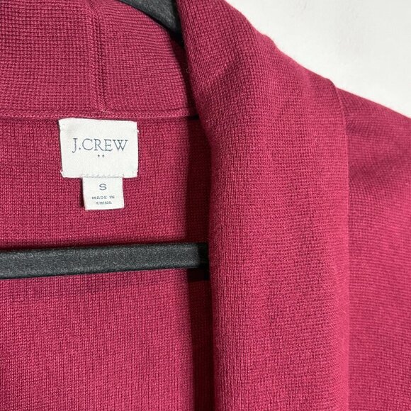 J. Crew burgundy knit sweater open blazer - Picture 2 of 4